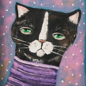 Buy 2 Get the 3rd FREE, 11 x 14, Art PRINTS, Wall Art, Folk Art Print, Naive Art Prints, Cat Art Print, Outsider, Artful Zeal