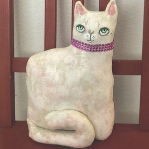 Made To Order, Primitive Art Doll, Shabby Chic, Cat Doll, Folk Art Doll, Primitive, Pet Art, Cat Art, Farmhouse, Artful Zeal
