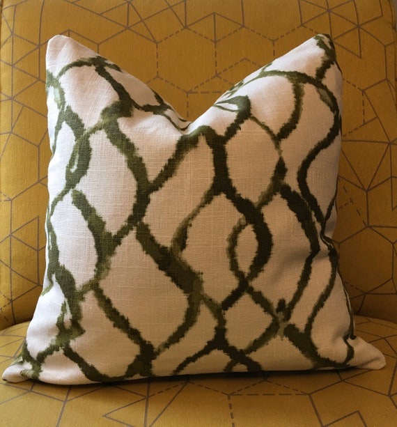 Green hot sale geometric pillow