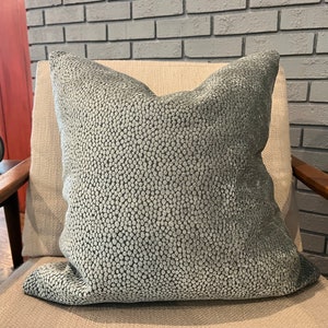 Aqua Chenille Throw Pillow Cover Decorative Chenille Pillow Housewares Decor Home Decor Etsy