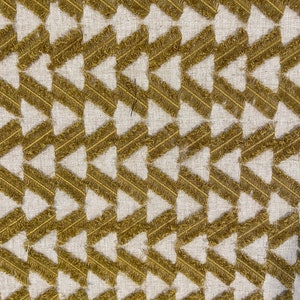 Modern Geometric Pillow Covers  / Gold Fringe on Beige Background / Designer Fabric/ Made to Order/ Fabric Both Sides