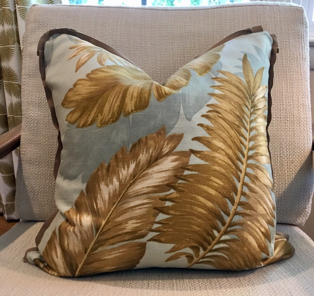 Palm Floral Pillow Cover / Tommy Bahama Designer Fabric / Etsy