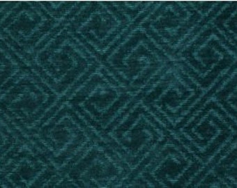Teal Geometric Solid Pillow Cover / Designer Merimac Chenille Upholstery / Handmade Home Decor Accent Pillow