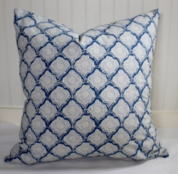 Kravet Blue Floral Throw Pillow Cover Bird Pillow Cover Designer Pillow Cover Pillow Cases For Throw Pillow Cover C04