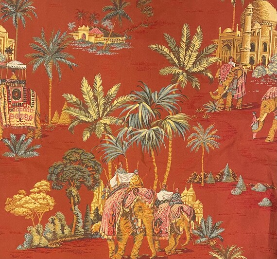 Asian Toile Pillow Covers Terracotta Orange Green Gold