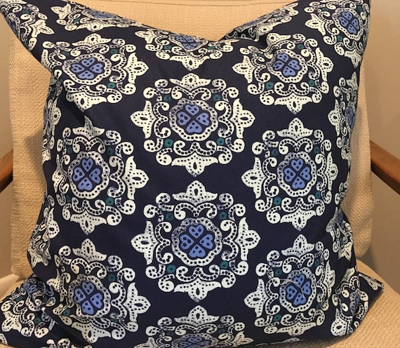 Blue and ivory clearance pillows