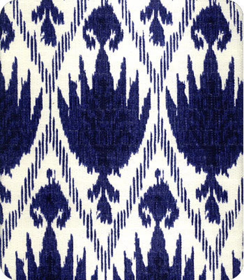 Blue and White Ikat Pillow Cover / Casablanca Designer Fabric Etsy