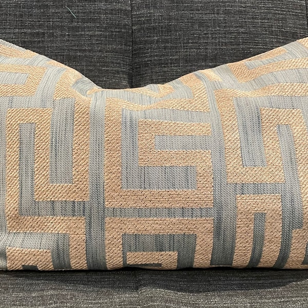 Blue Beige Pillows Etsy