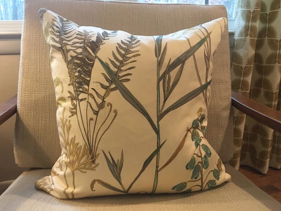 Capri Velvet - Fern, Custom Pillows, 18x18 Pillows