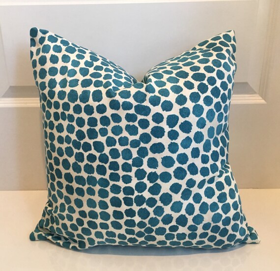 Geometric Polka Dot Pillow Covers Teal Geometric Beige Decorative Pillows | Etsy