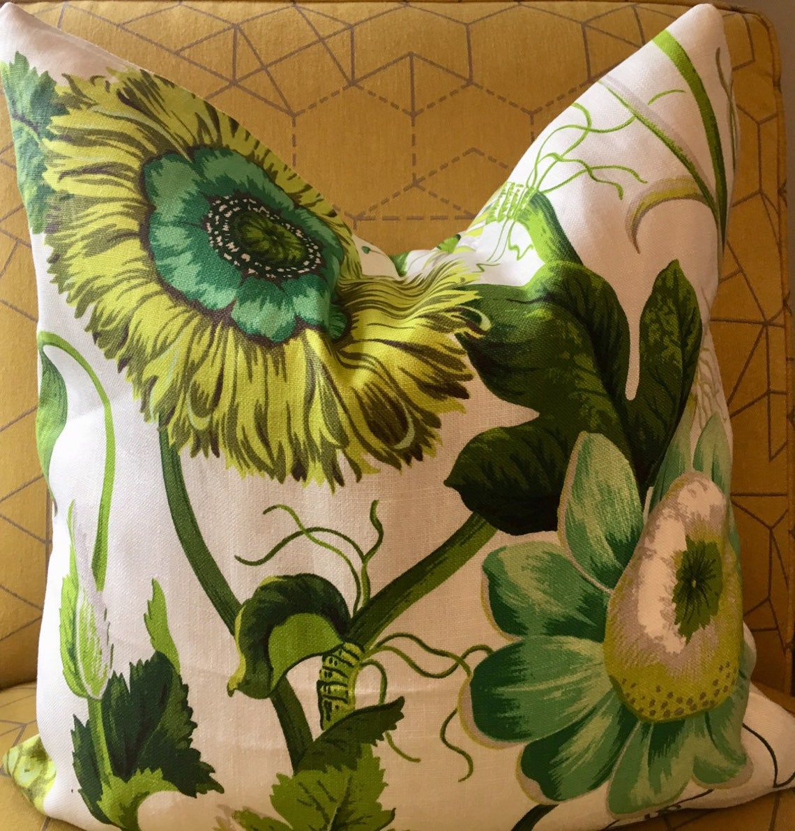 Modern Floral Pillow Covers / Green Turquoise Lavender Etsy
