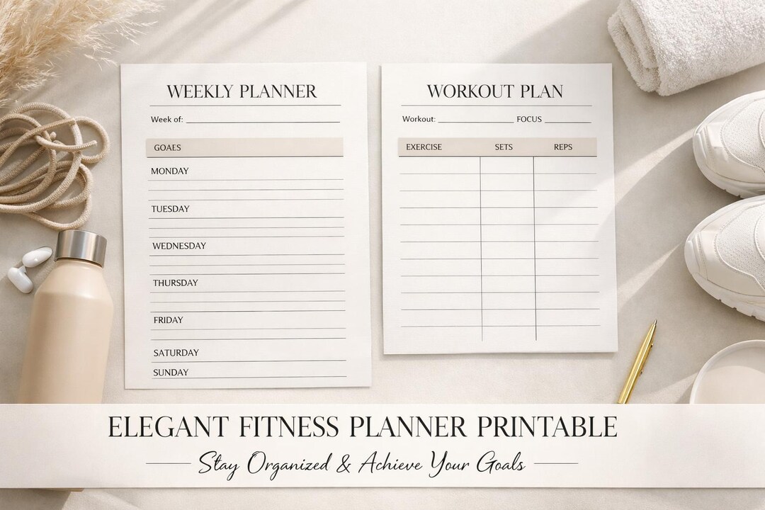 Weekly Workout Planner Printable | Fitness Planner PDF | Workout Plan ...