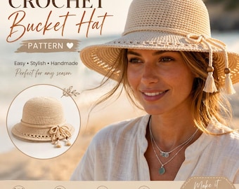 Viral Crochet Sun Hat Pattern PDF | Easy Beginner Friendly Beach Hat Tutorial | Trendy Handmade Summer Hat | Instant Download
