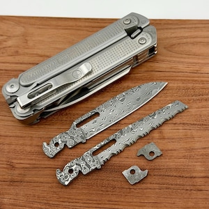 Premium 67-Layer VG10 Core Damascus Steel Replacement Blade for Leatherman Free P2 / P4