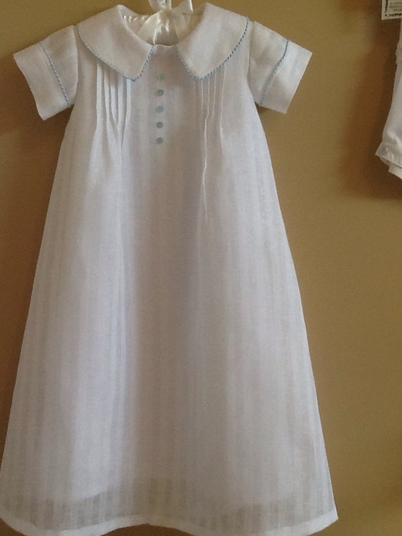 linen christening dress