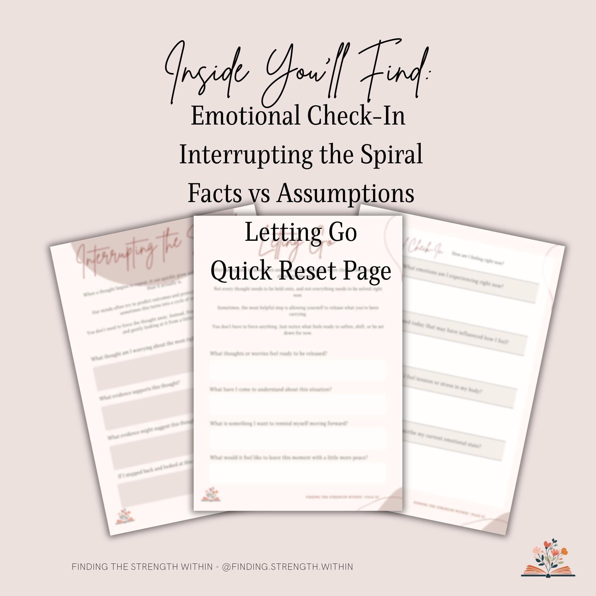 Racing Thoughts Worksheet.pdf Overthinking Reset Worksheets Printable | Anxiety Thought Organizer ...