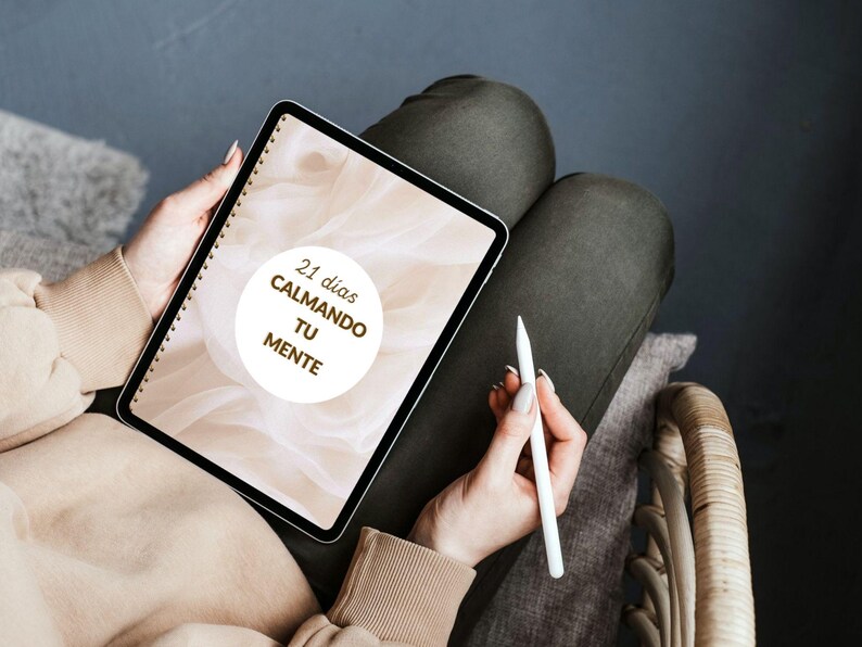 Planificador de Salud Mental, Diario Digital para Ansiedad y Estrés, Reto 21 Días Calma, Agenda GoodNotes iPad, Cuaderno Digital Español imagen 3