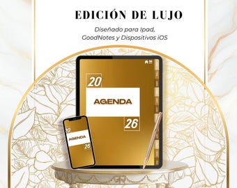 2026 Gold Digital Planner | Personal Organizer for iPad and Tablet | Includes Finances, Habits, and Monthly Planning