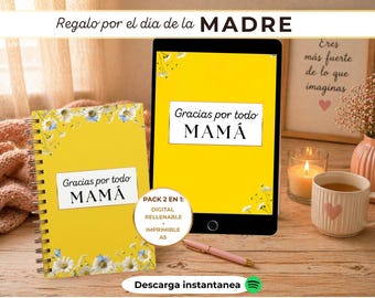 Mother's Day Gift, Printable and Digital Pack, Last Minute Personalized Gift for Mom, GoodNotes Planner, Instant PDF Download