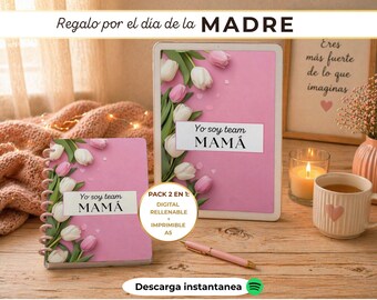 Mother's Day Gift, Printable and Digital Pack, Personalized, Last Minute Gift for Mom, GoodNotes Planner, Instant PDF Download