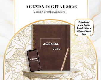 2026 Digital Planner - Chocolate Brown | Professional Executive Organizer for iPad | Sleek and Elegant Style for Goodnotes