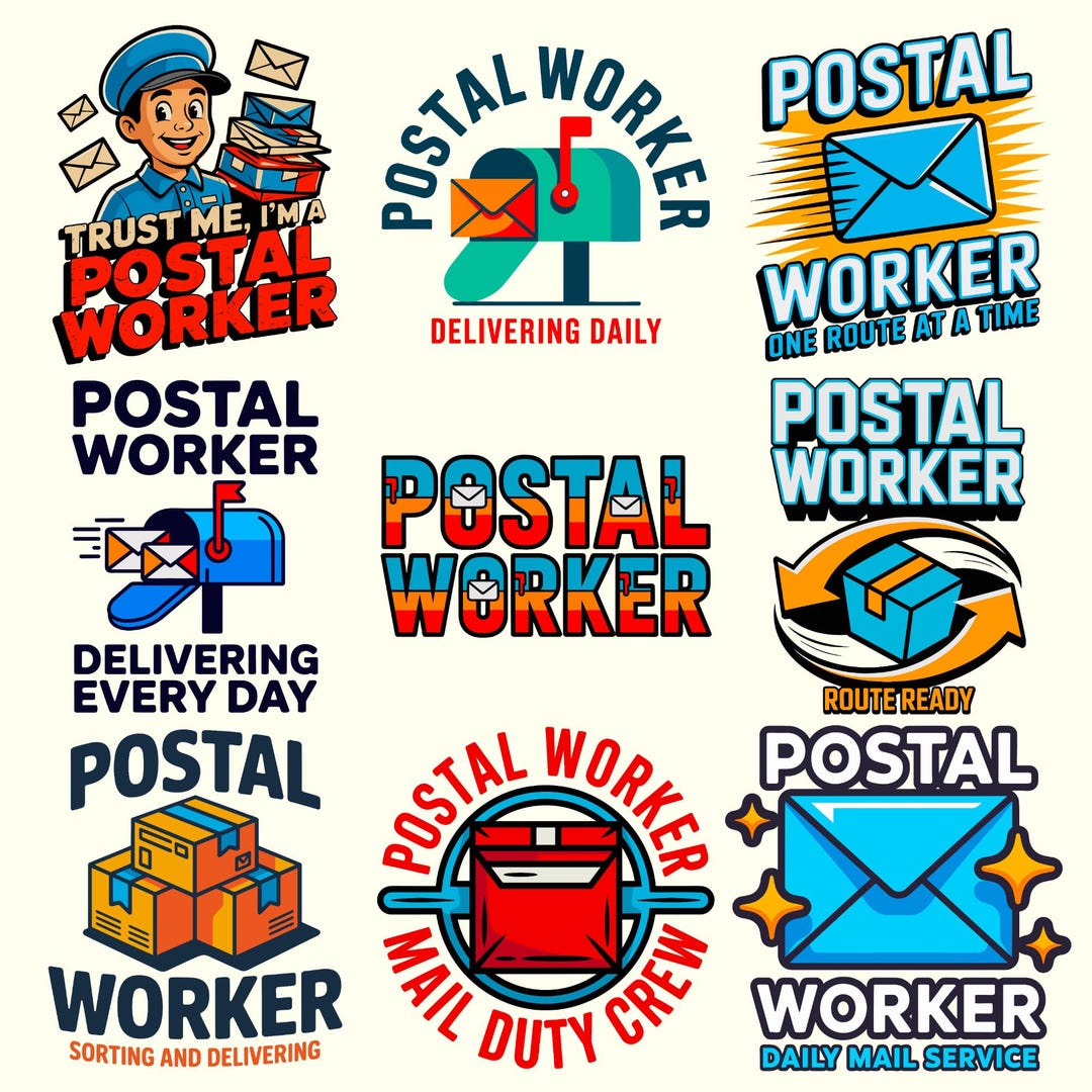 Postal Worker PNG SVG Bundle | Mail Carrier Sublimation Design ...
