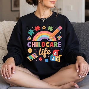 Ilustración PNG SVG sobre la vida en el cuidado infantil / Gráfico para maestra de guardería / Ilustración para preescolar y jardín de infantes / Archivo de sublimación para Cricut