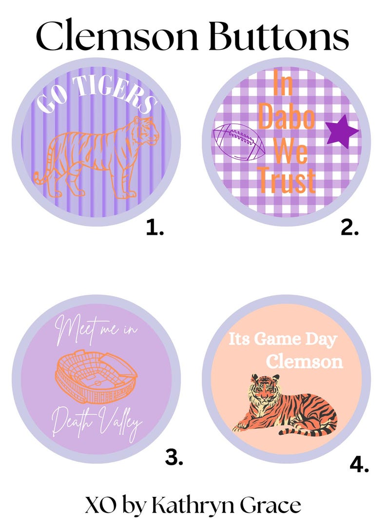 College Football Gameday Buttons | 2.2in & 3in - Etsy
