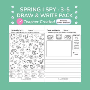 Activités d'espionnage et de dessin-écriture du printemps | 3e-5e année
