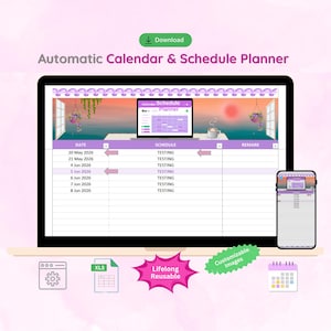 Automatic Calendar and Schedule Planner - Binding Style