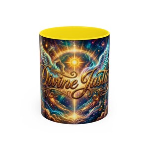 Divine Justice celestial script Mug | Accent coffee mug 11oz 15oz