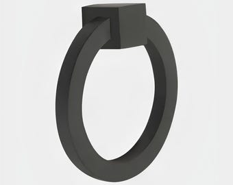 Tirador de anilla de latón macizo de 7,6 cm (3") / Herrajes modernos para cajones y armarios