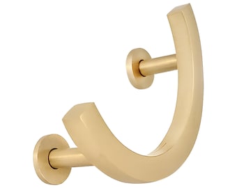 Half Moon Cabinet Pull 3 Inch | Curved Drawer Handle in Brushed Brass or Chrome