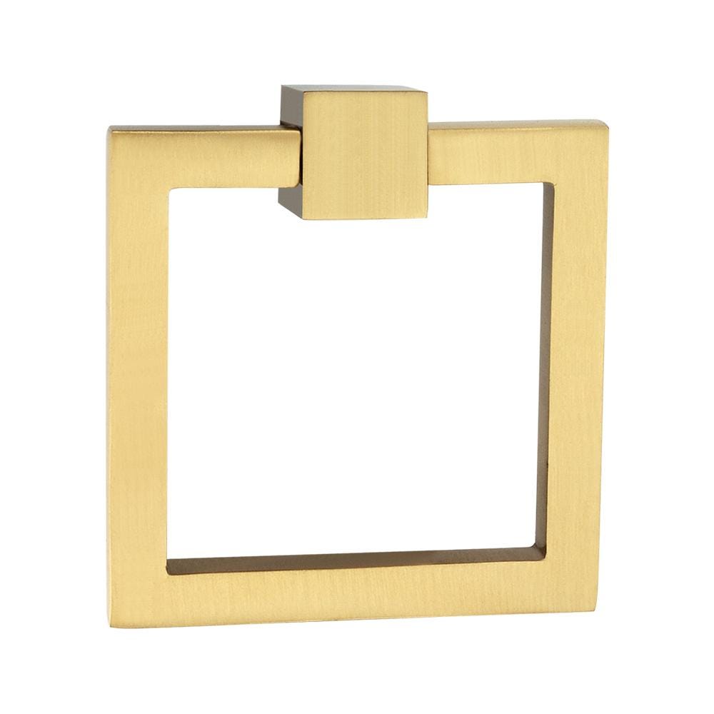 2" Square Ring Pull Solid Sand Cast Brass Cabinet Handle, Modern Drawer…