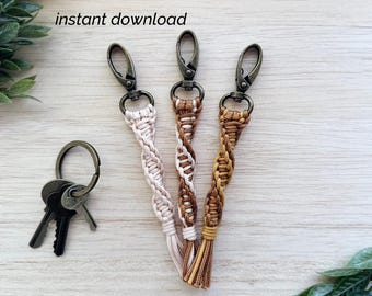 PDF Macrame Pattern | Knox Paracord Keychain | Beginner