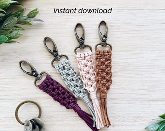 PDF Macrame Pattern | Morocco Paracord Keychain | Beginner