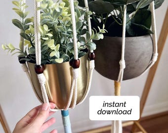 PDF Macrame Pattern | Audrey Plant Hanger | Beginner