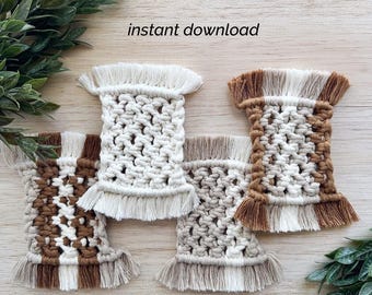 PDF Macrame Pattern | Gina Coaster | Beginner