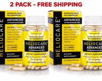 2 PACK Advanced Niacin B3 Supplement Fernblock PLE Extract 240mg Serving Skin Cell Health Antioxidant Vitamin B3 Niacin 500 mg 120 Vegan