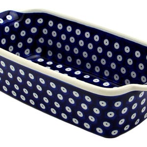 Polish Pottery 9" Long Non-Stick Loaf Baker by Zaklady Boleslawiec - Handcrafted Polish Stoneware - 1.25 Quarts - Oven Safe - Easy to Clean