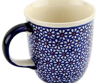 Polish Pottery 12 oz Mug  – Hand-crafted Polish Stoneware - Zakłady Ceramiczne Boleslawiec