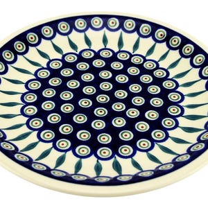 Polish Pottery Dinner Plate 10.75" Diameter Handmade by Zaklady Boleslawiec Poland