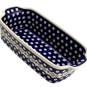Polish Pottery 9" Long Non-Stick Loaf Baker by Zaklady Boleslawiec - Handcrafted Polish Stoneware - 1.25 Quarts - Oven Safe - Easy to Clean