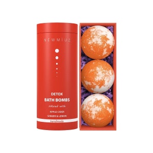 XL Bath Bombs for Detox|All-Natural Ginger,Lemon,Almond Essential Oil,Apple Cider Vinegar|Aromatherapy Bath Bombs|Fall Scents