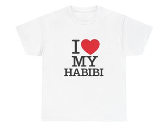 I Love My Habibi T-Shirt | Arabic Phrase Tee, Couple Matching Shirt