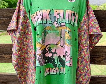 Custom Pink Floyd T-Shirt: Ripped + Reborn Kimono Sleeve Tee.                        Fits Small - 2X
