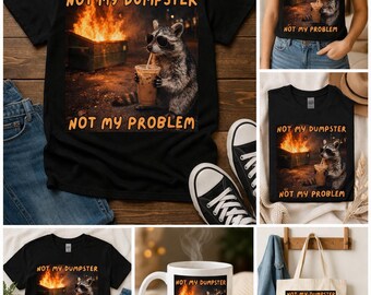 Raccoon T-Shirt PNG, Funny Chaos Meme Design (Digital Download)