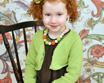 SimplyaCircle’s Little Girl Necklace-Little girl Necklace-Wooden and Crochet