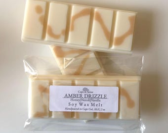 Soy Wax Melt Snap Bar| Amber Drizzle| Small‑Batch| Strong fragrance| Hand-poured