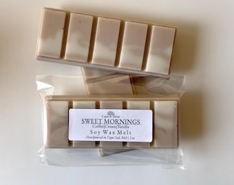 Soy Wax Melt Snap Bar| Sweet Mornings| Small‑Batch| Strong fragrance| Hand-poured